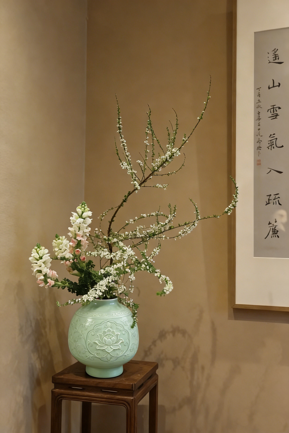 Green Flower Vase #V151